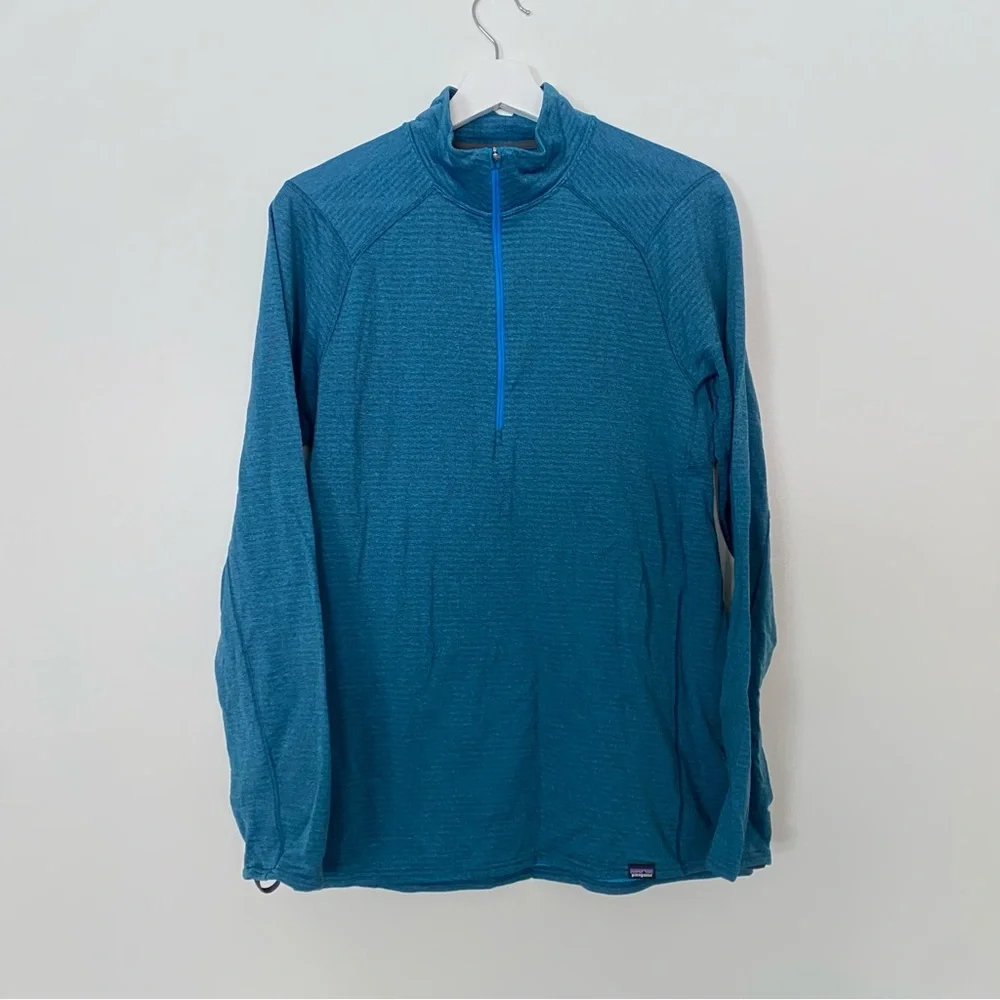 Patagonia Capilene Thermal Weight Zip Neck Sweater 43657 Blue Men's Size Medium